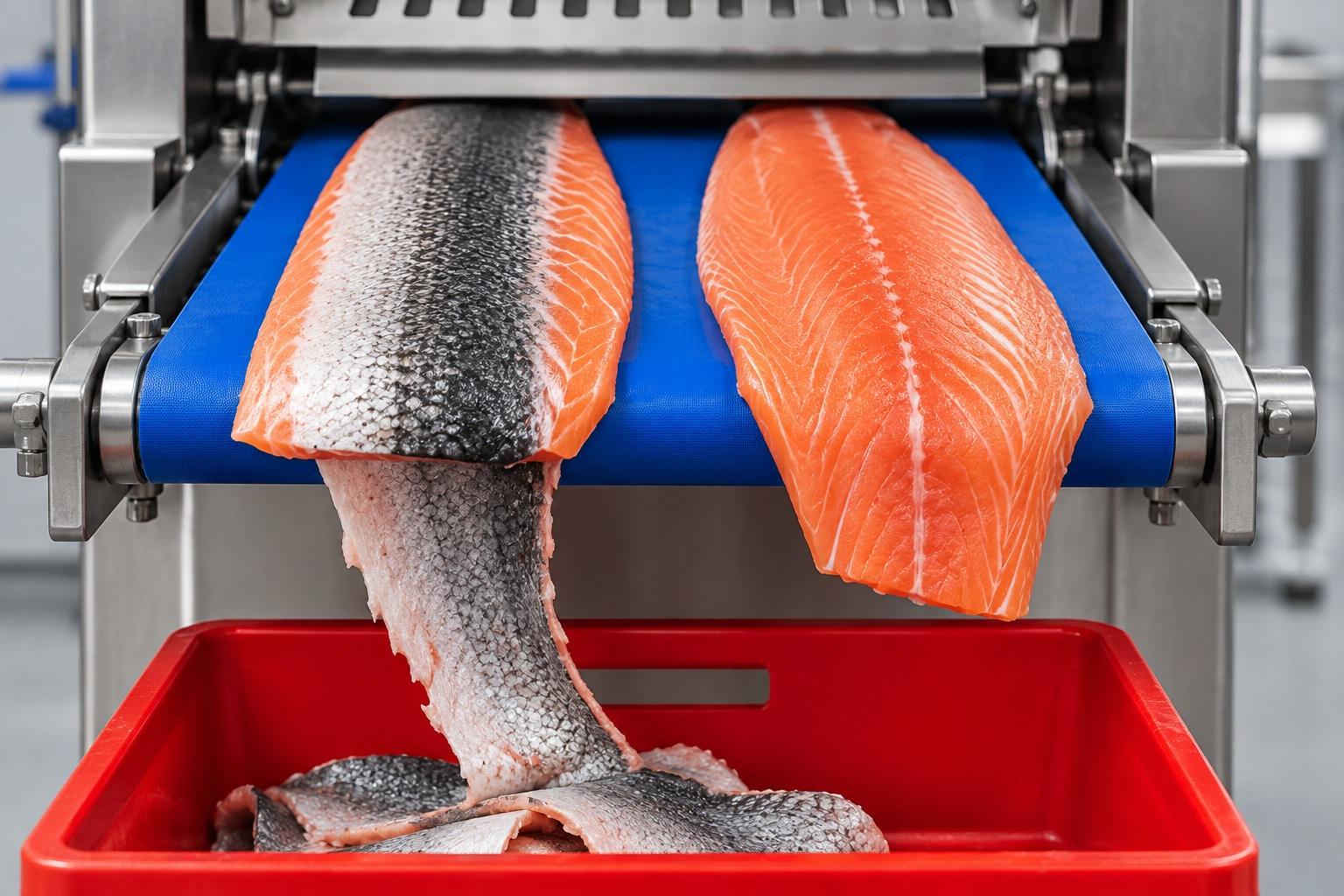 NOCK CORTEX Entschwartungslösung beim Entfernen der Haut von einem Lachsfilet